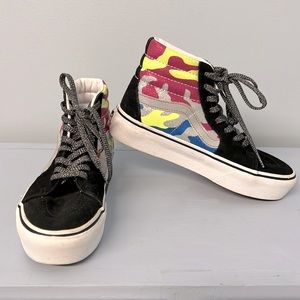 VANS SK8-HI Platform 2 After Dark Camo Suede Women